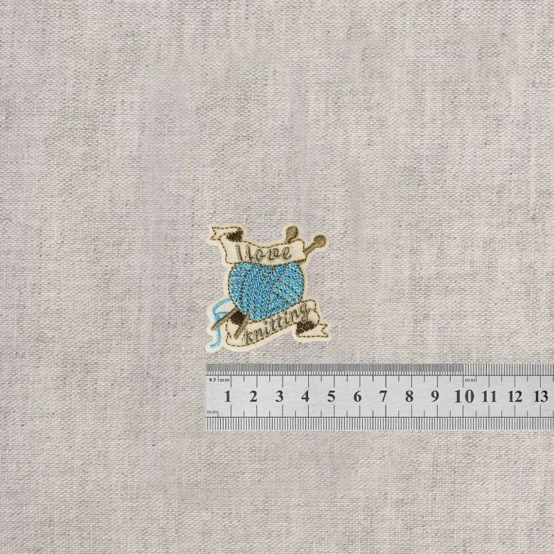 S ecusson pelote de laine - I love knitting