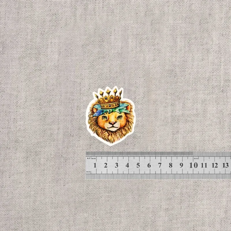 S ecusson tete danimaux rigolos - Lion roi