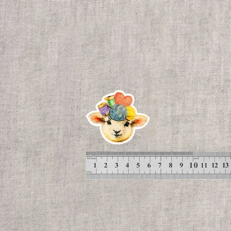 S ecusson tete danimaux rigolos - Mouton pelote