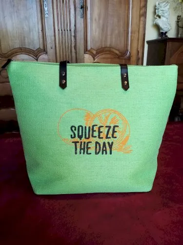 Sac fourre-tout squeeze the day neuf jamais servi