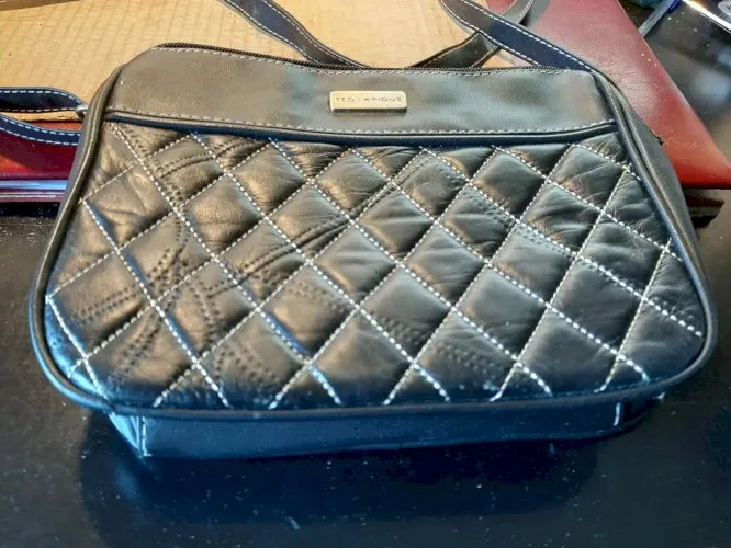 sac Ted Lapidus PVC et cuir agneau