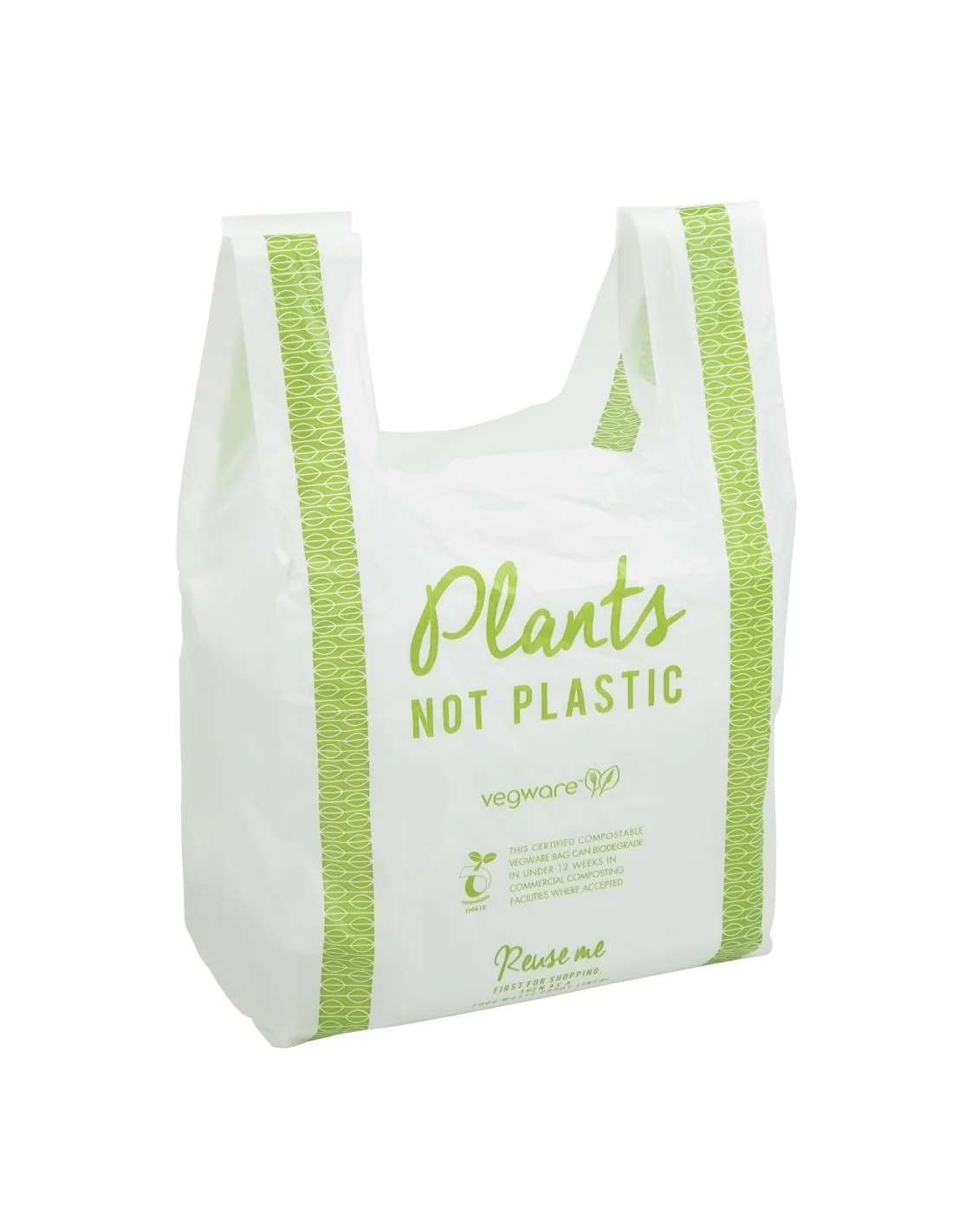 Sacs bretelles compostables en PLA Vegware taille moyenne (lot de 500)