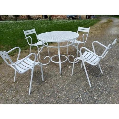 Salon de Jardin Fer Début 20 ème