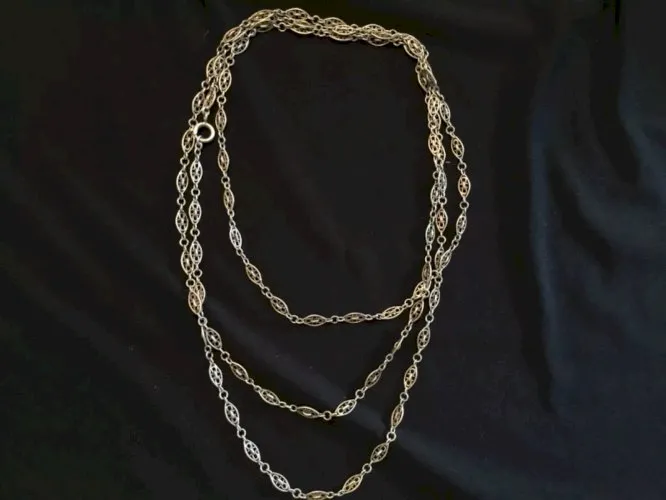 Sautoir 19 eme en argent