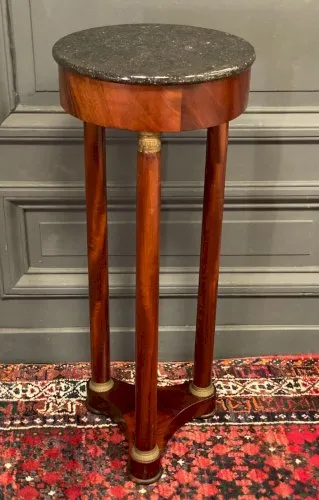 Sellette en acajou fin XIXe athénienne de style Empire marbre gris L7100