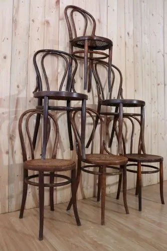 Série 6 chaises bistrot modèle n°18 style Thonet