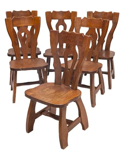 Set de 6 chaises par Guillerme et Chambron