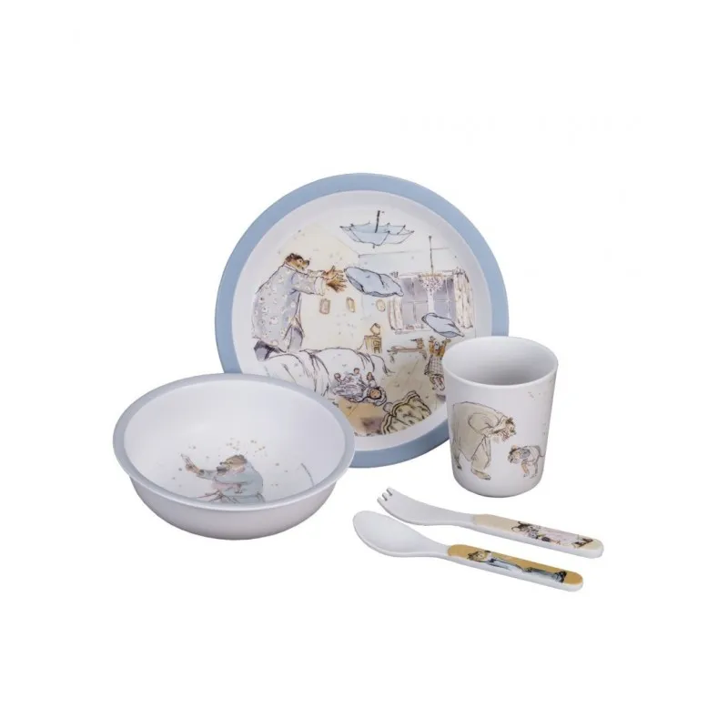 set regalo 5 piezas vajilla petit jour ernest et célestine blue