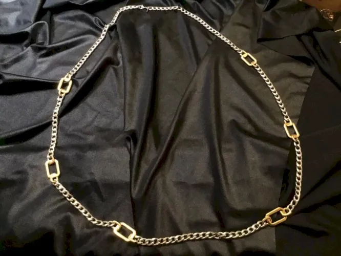 Signé Monet grand Collier chaîne 95 cm