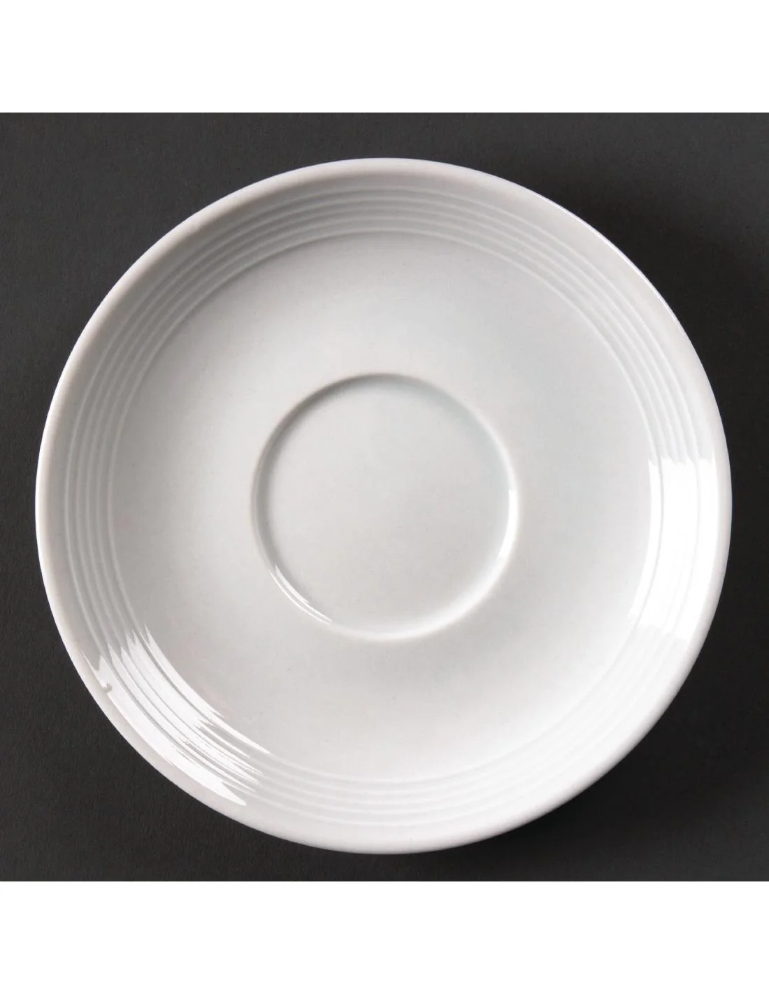 Soucoupes pour tasses à thé empilables 200ml Olympia Linear (lot de 12)