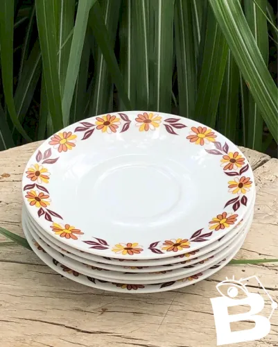Soucoupes vintage en porcelaine Epiag