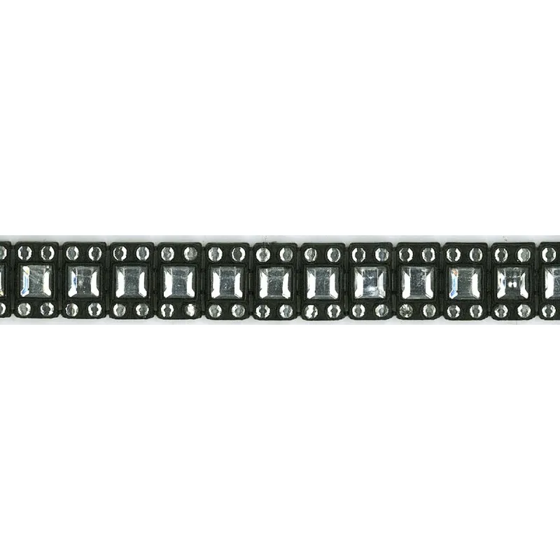Strass au metre 13mm Noir -