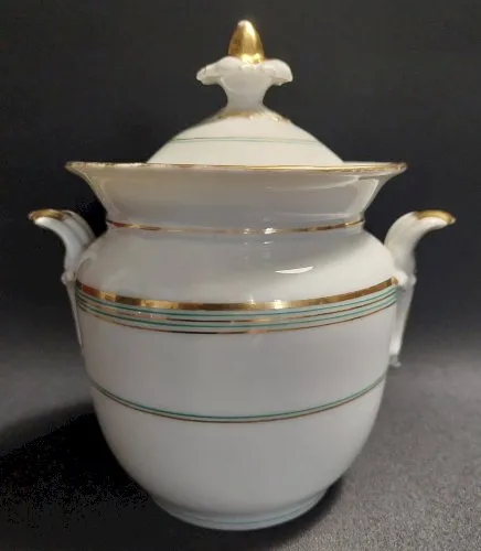 Sucrier en porcelaine de Paris vieux Paris XIXème marque en creux