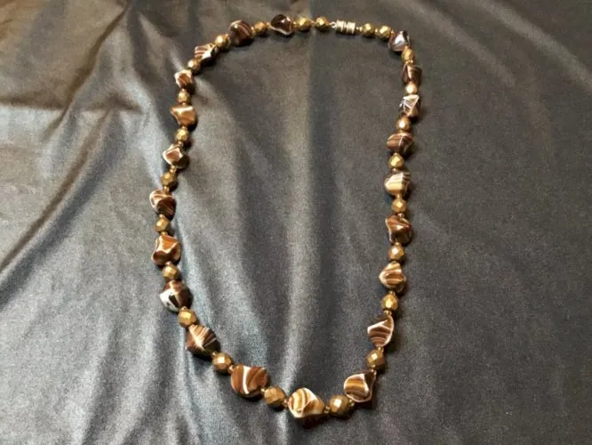 Superbe Ancien COLLIER en PATE DE VERRE Murano vintage an 60-70