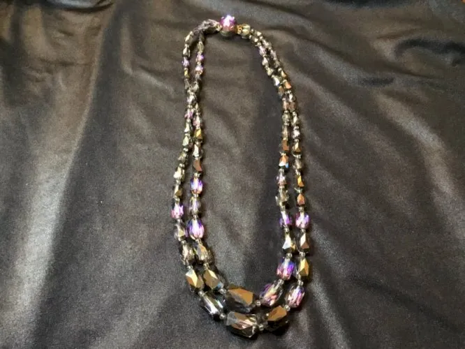 Superbe COLLIER vintage an 60-70 couleur irisée