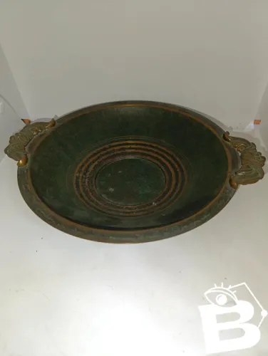 superbe coupe signée Carl Sorensen en bronze datant des années 1930-1940 en bon etat