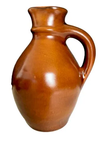 superbe pichet marron caramel La poterie Perigordine artisanat potier Chambost