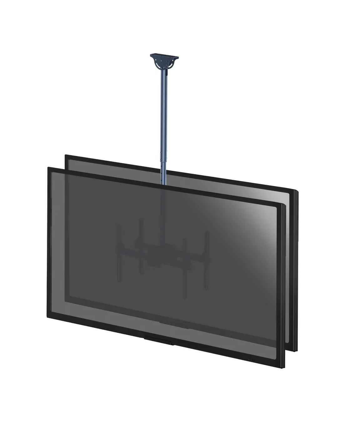 Support plafond 2 écrans TV 37''-70'' Hauteur 106-156cm