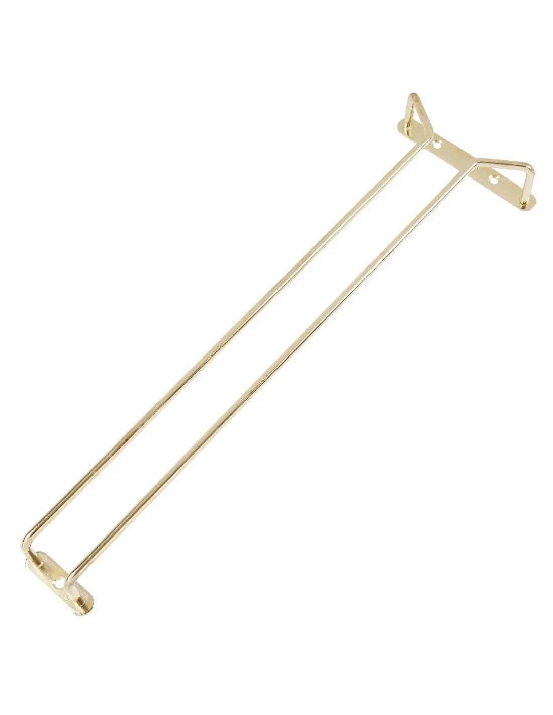 Support verres à pied en acier poli à l'or 406mm