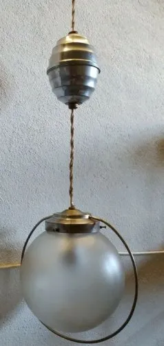Suspension des années 50 avec globe en verre(made in chiner)