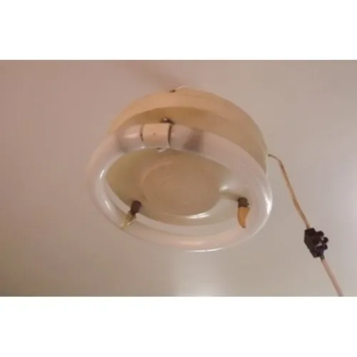 Suspension Design des Années 70 Métal Néon Rond