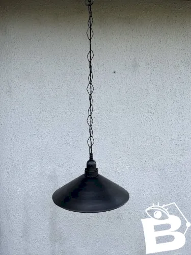 Suspension en métal industriel avec miroir