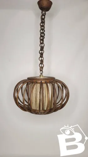 Suspension en rotin Années 70