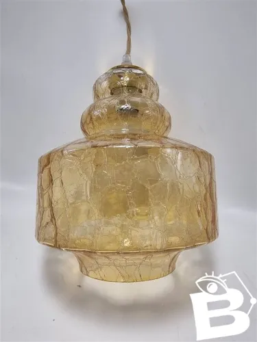 Suspension en verre ambré