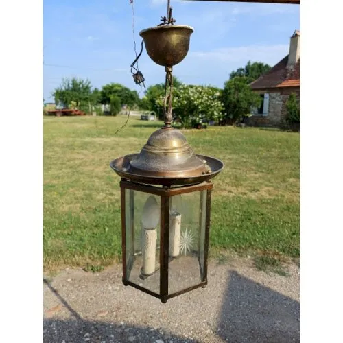 Suspension Laiton et Cristal