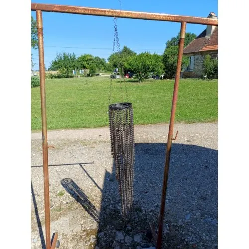 Suspension Vintage Métal et Perles Plastic