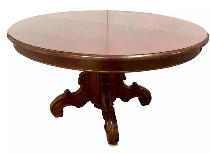 Table a pied central Napoléon III Acajou massif XIX siècle