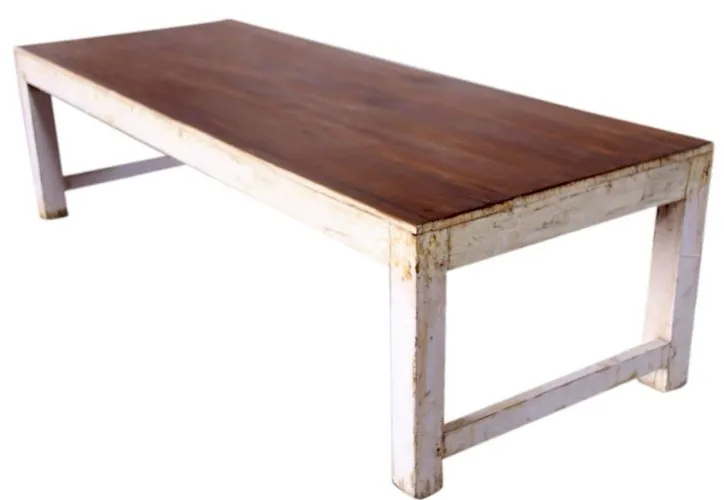 Table basse ancienne en teck birman