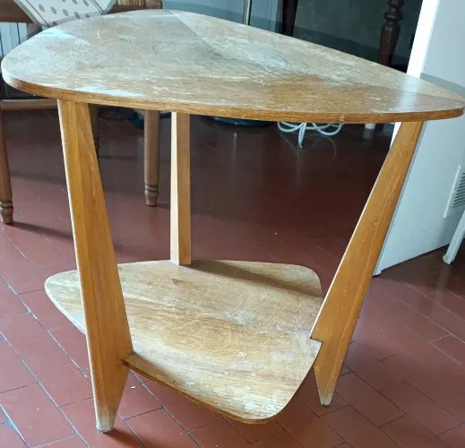 Table basse dappoint tripode, Charles Ramos, années 50