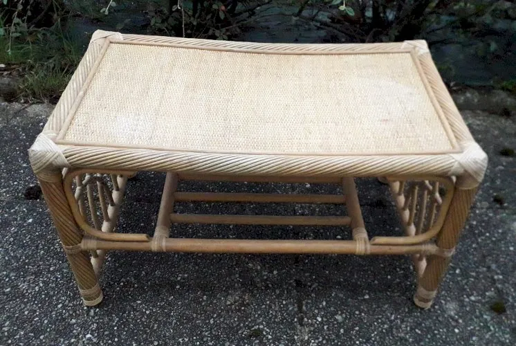 Table basse rotin