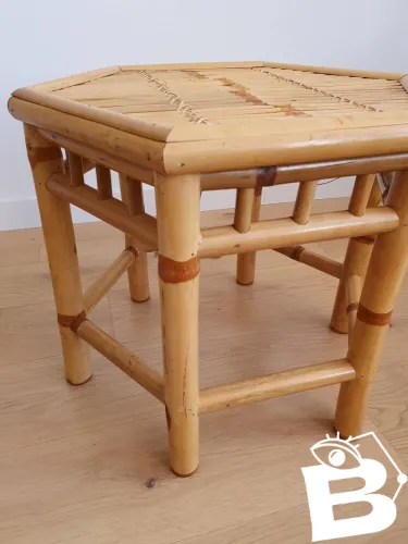 Table d appoint en bambou vintage