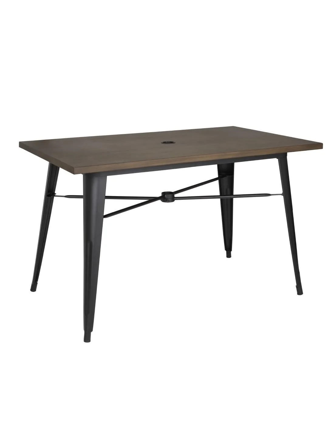 Table d'extérieur en aluminium et bois Bolero Complete 120x76 cm bois noir