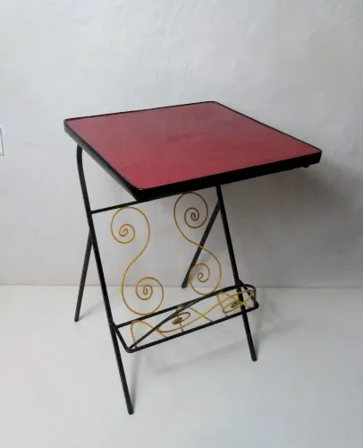 table dappoint meuble à platine vinyle disques LP 33 tours vintage