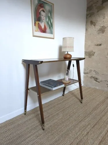 Table dappoint pieds compas vintage années 50