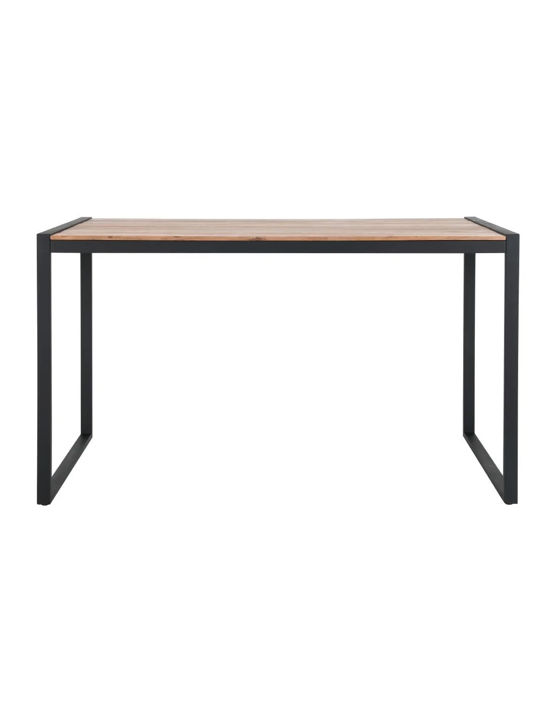 Table de bar industrielle en acier et acacia Bolero 1800x900mm
