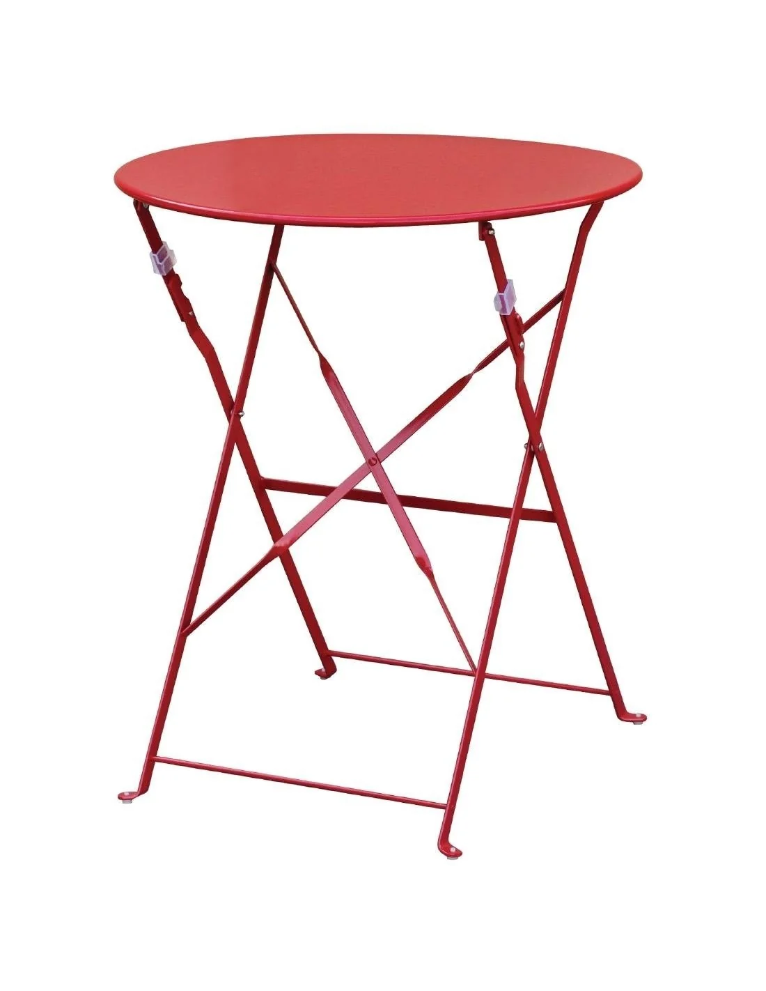 Table de terrasse en acier Bolero rouge
