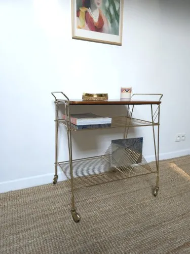 TABLE DESSERTE RANGE VINYL VINTAGE 1950/1960