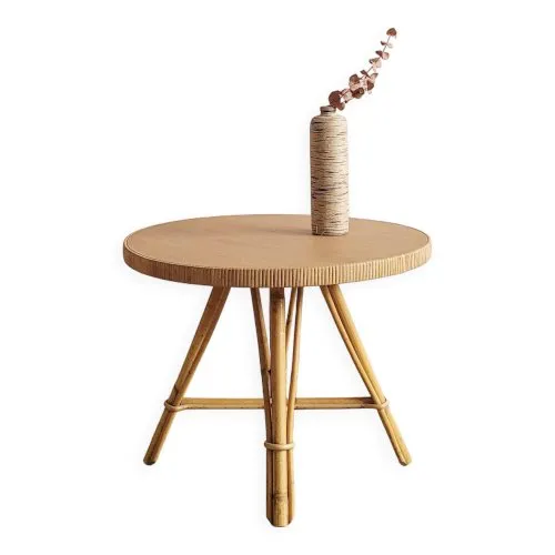 Table en rotin vintage