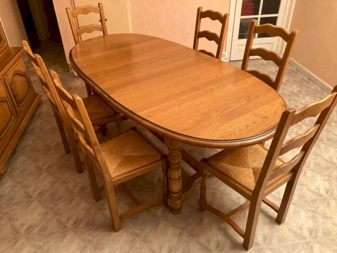 Table extensible en bois ( 2 rallonges)