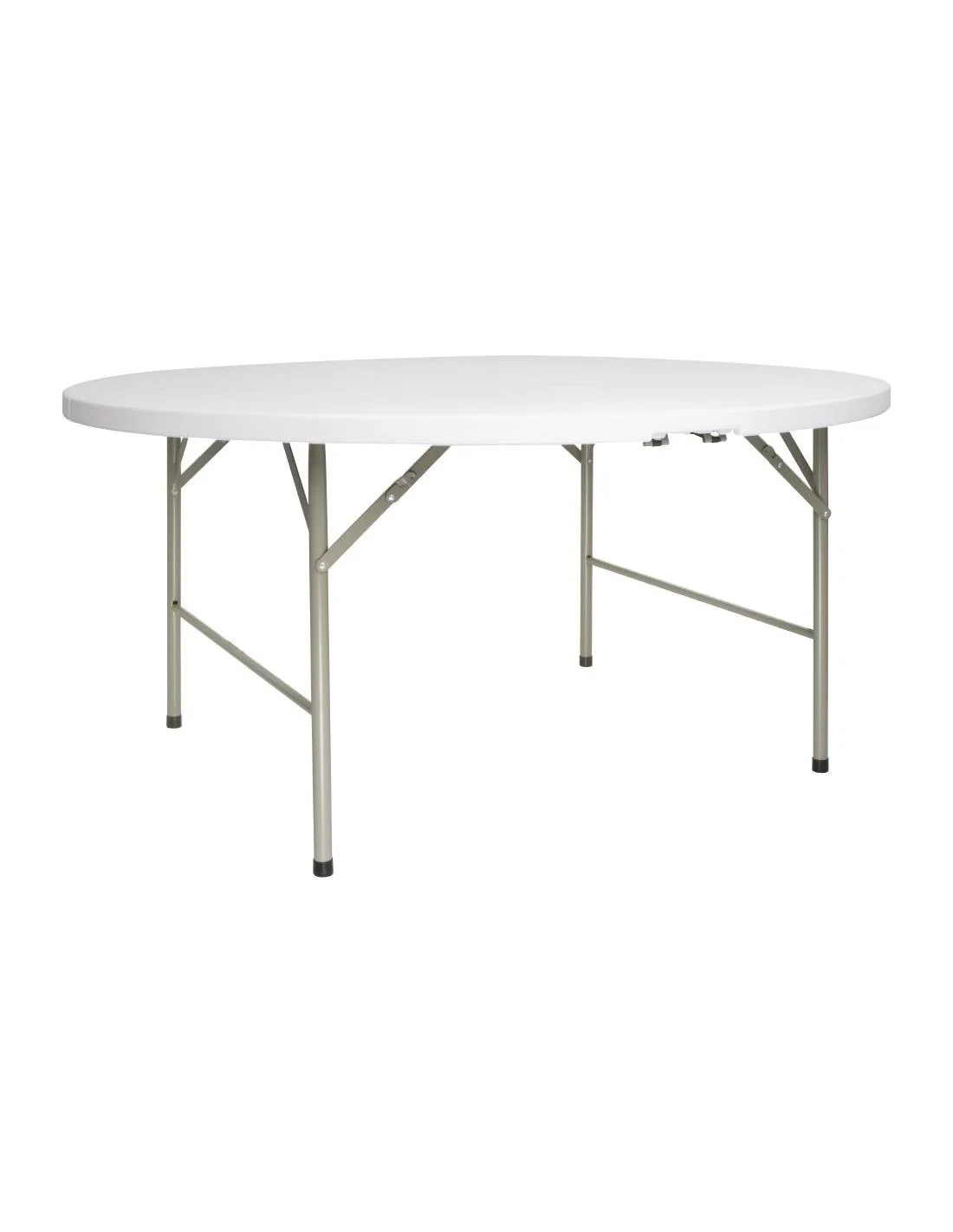 Table ronde pliable au centre Bolero blanche 1530mm