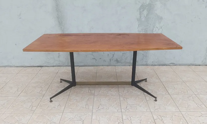 Table vintage en acajou Design Italien des années 1960