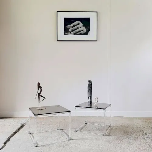 Tablettes/bouts de canapé design années 70