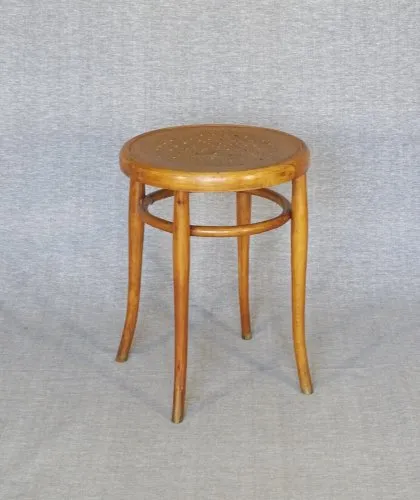Tabouret bistrot assise bois, étoile vers 1925 No thonet