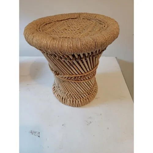 Tabouret Cordes et Rotin