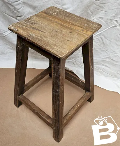Tabouret datelier en teck birman