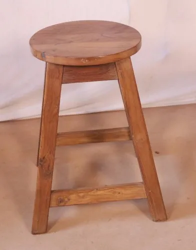 Tabouret d’atelier en teck birman